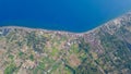 Aerial view of Amed bay coastline. Indonesia, Bali Royalty Free Stock Photo