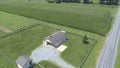 Aerial View of an Amish One Room School House Royalty Free Stock Photo