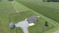 Aerial View of an Amish One Room School House Royalty Free Stock Photo