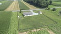 Aerial View of an Amish One Room School House Royalty Free Stock Photo