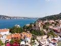 Aerial view of Anatolian Fortress in Istanbul Turkey / Anadolu Hisari