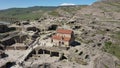 Aerial view. Ancient cave city Uplistsikhe in Georgia Royalty Free Stock Photo