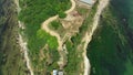 Aerial view of the Ancient Fortress at Saint Athanasius cape near town of Byala, Varna Region, Bulgaria