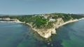 Aerial view of the Ancient Fortress at Saint Athanasius cape near town of Byala, Bulgaria