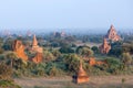Aerial view of ancient temples in Bagan, Myanmar Royalty Free Stock Photo
