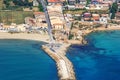Aerial view of ancient tuna fishery in Avola, Sicily Royalty Free Stock Photo