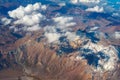 Aerial view of the Andes mountain range Royalty Free Stock Photo