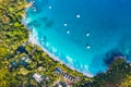 Aerial view of Anse Lazio beach, Praslin, Seychelles Royalty Free Stock Photo