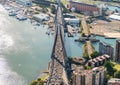 Aerial view of Anzac Bridge, Sydney Royalty Free Stock Photo
