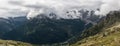 Aerial view of Anzasca Valley,at the foot of Mount Rosa, with t