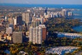 An aerial view of apartment buildings Royalty Free Stock Photo