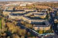 Aerial view of Sheffield Park Hill housing redevelopment Royalty Free Stock Photo