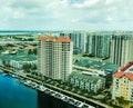 Aerial View of Apartment Buildings in Tampa, Florida Royalty Free Stock Photo