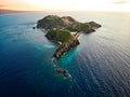 Aerial View of Apo Island, The Philippines Royalty Free Stock Photo