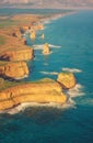 Aerial view of the 12 Apostles, Great Ocean Road, Australia Royalty Free Stock Photo