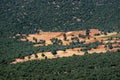 Aerial view of arable land ready for sowing Royalty Free Stock Photo