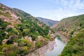 Aerial view of arashiyama, kyoto, japan Royalty Free Stock Photo