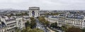 Aerial view of Arc de Triomphe, Paris Royalty Free Stock Photo
