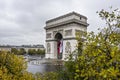 Aerial view of Arc de Triomphe, Paris Royalty Free Stock Photo