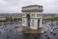 Aerial view of Arc de Triomphe, Paris Royalty Free Stock Photo