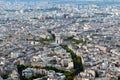 Aerial view on Arc de Triumph Royalty Free Stock Photo