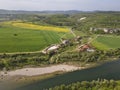 Aerial view of Arda River, passing through the Eastern Rhodopes, Bulgaria