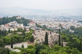 Aerial view on Areopagus Hill. Royalty Free Stock Photo