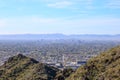 Aerial view of Arizona Capital City of Phoenix from North Mountain Royalty Free Stock Photo