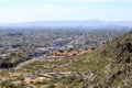 Aerial view of Arizona Capital City of Phoenix from North Mountain toward South mountains Royalty Free Stock Photo