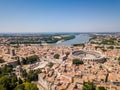 Aerial View of Arles Cityscapes, Provence, France Royalty Free Stock Photo