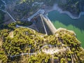 Aerial view of Arminou reservoir, Pafos, Cyprus Royalty Free Stock Photo