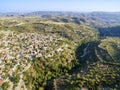 Aerial view of Arsos village, Limassol, Cyprus Royalty Free Stock Photo