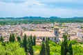 Aerial view of Arta with Parroquia d'Arta, Mallorca, Spain Royalty Free Stock Photo