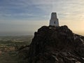 Aerial view over Arthur`s Seat mountain, the main peak of the group of hills in Edinburgh, Scotland Royalty Free Stock Photo