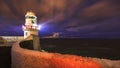 The Wicklow Lighthouse at Wicklow, Ireland Royalty Free Stock Photo