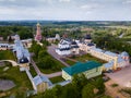 Aerial view of Ascension David hermitage, Novy Byt Royalty Free Stock Photo