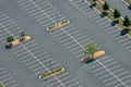 Aerial View of Asphalt Parking lot Royalty Free Stock Photo