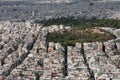 Aerial view of Athens from mount Lycabettus Royalty Free Stock Photo