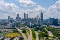 Aerial view of the Atlanta skyline on a sunny summer day. Georgia, USA. Royalty Free Stock Photo