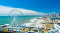 AERIAL VIEW OF ATLANTIC CITY BOARDWALK AND STEEL PIER. NEW JERSEY. USA.