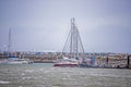 Aerial view, atlantic, clouds, oleron, atlantic ocean marsh, storm, duck, lighthouse Royalty Free Stock Photo