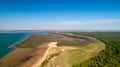 Aerial view of the Atlantic coast in Ronce Les Bains, Charente Maritime Royalty Free Stock Photo