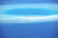 Aerial view of an atoll in the Maldives Royalty Free Stock Photo