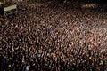 Aerial view of the audience at Heineken Primavera Sound 2014 Royalty Free Stock Photo
