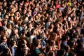 Aerial view of the audience at Heineken Primavera Sound 2014 Festival Royalty Free Stock Photo