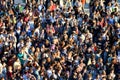 Aerial view of the audience at Heineken Primavera Sound 2014 Festival Royalty Free Stock Photo