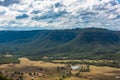 Aerial view Australian countryside landscape