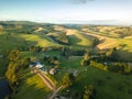 Aerial view of Australian countryside in South Gippsland