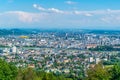 Aerial view of the Austrian city Linz....IMAGE Royalty Free Stock Photo