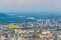 Aerial view of the Austrian city Linz....IMAGE Royalty Free Stock Photo